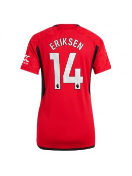 Manchester United Christian Eriksen #14 Replika Hemmakläder Dam 2023-24 Kortärmad